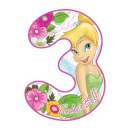 Tinkerbell Number 3 Edible Icing Image